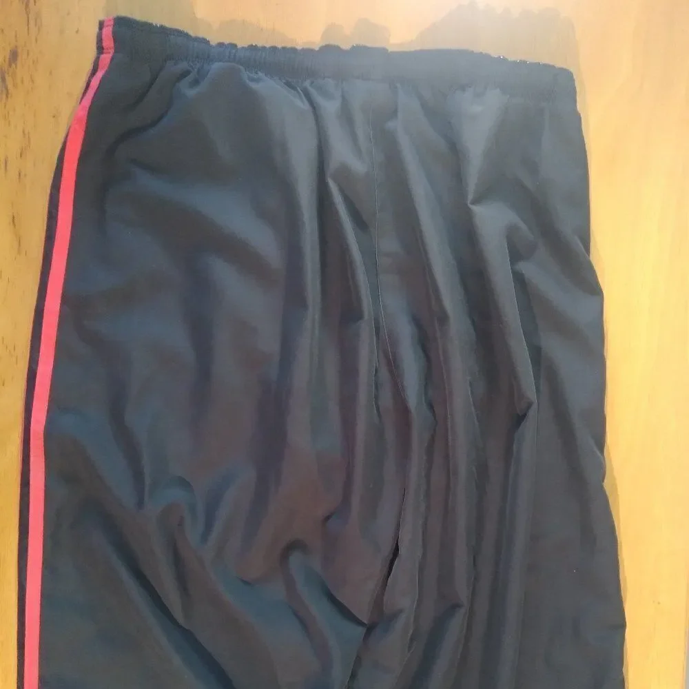Adidas 3 Stripe Wind Pants Trainers Joggers Athletic Neon Red